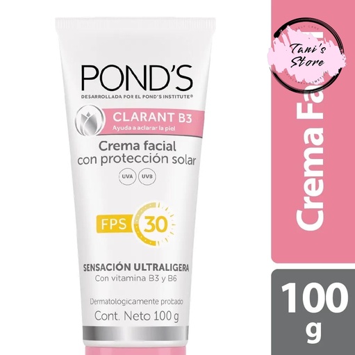 Crema facial ponds con protector solar